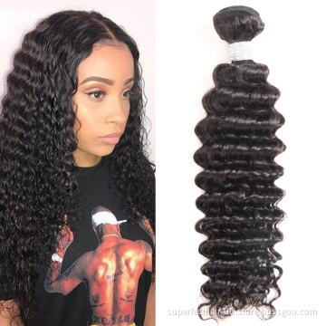 Factory Price Deep Wave Bundles Sample Indian Virgin Hair 100% Real Human Hair Bundles